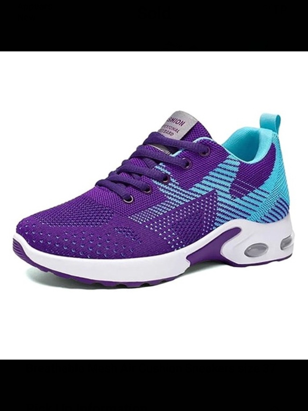 Source Unknown Purple and Teal Women's Knit Sneakers